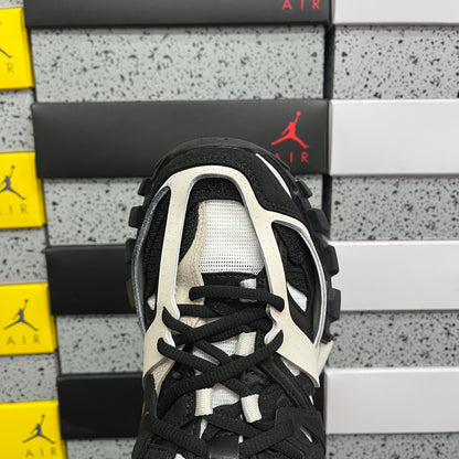 BLG Track Grey Black and White Mesh and Suede Like Fabric