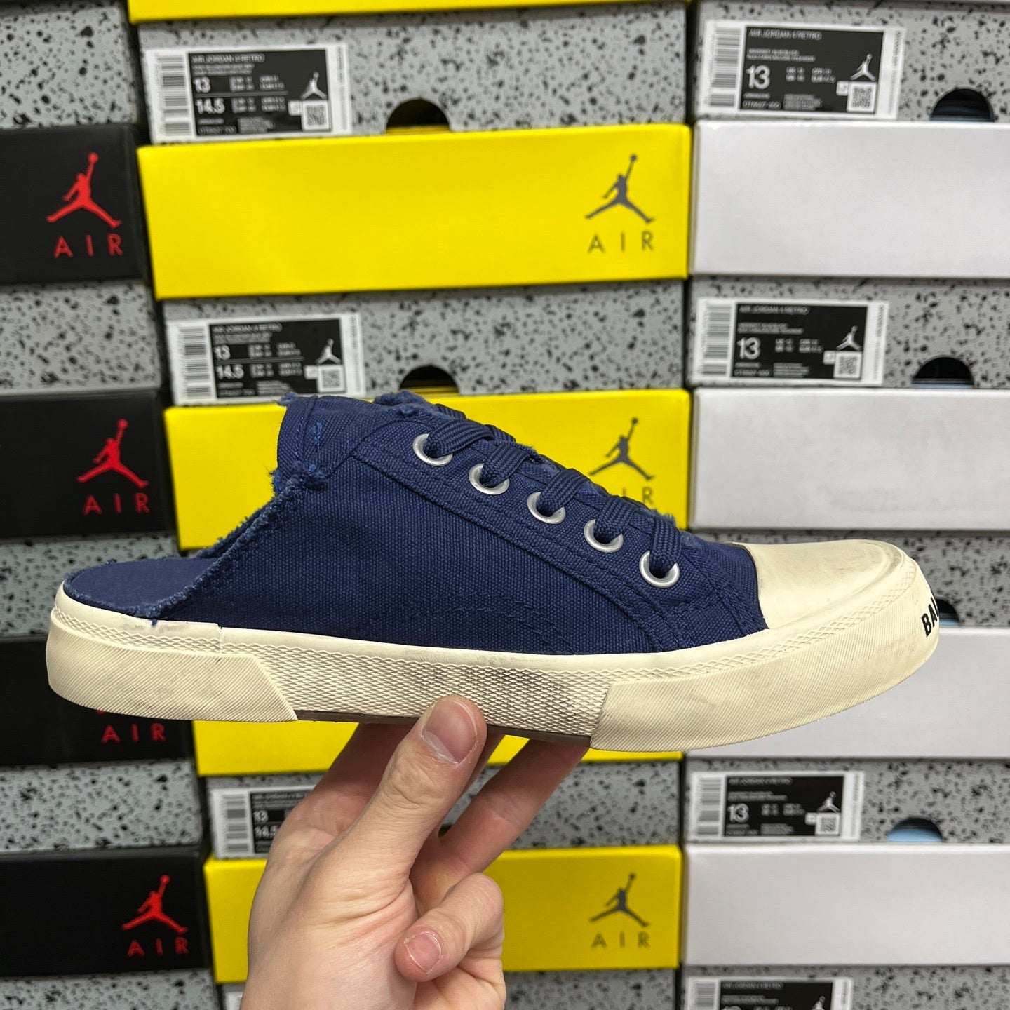 BLG Paris Mule Destroyed - Blue