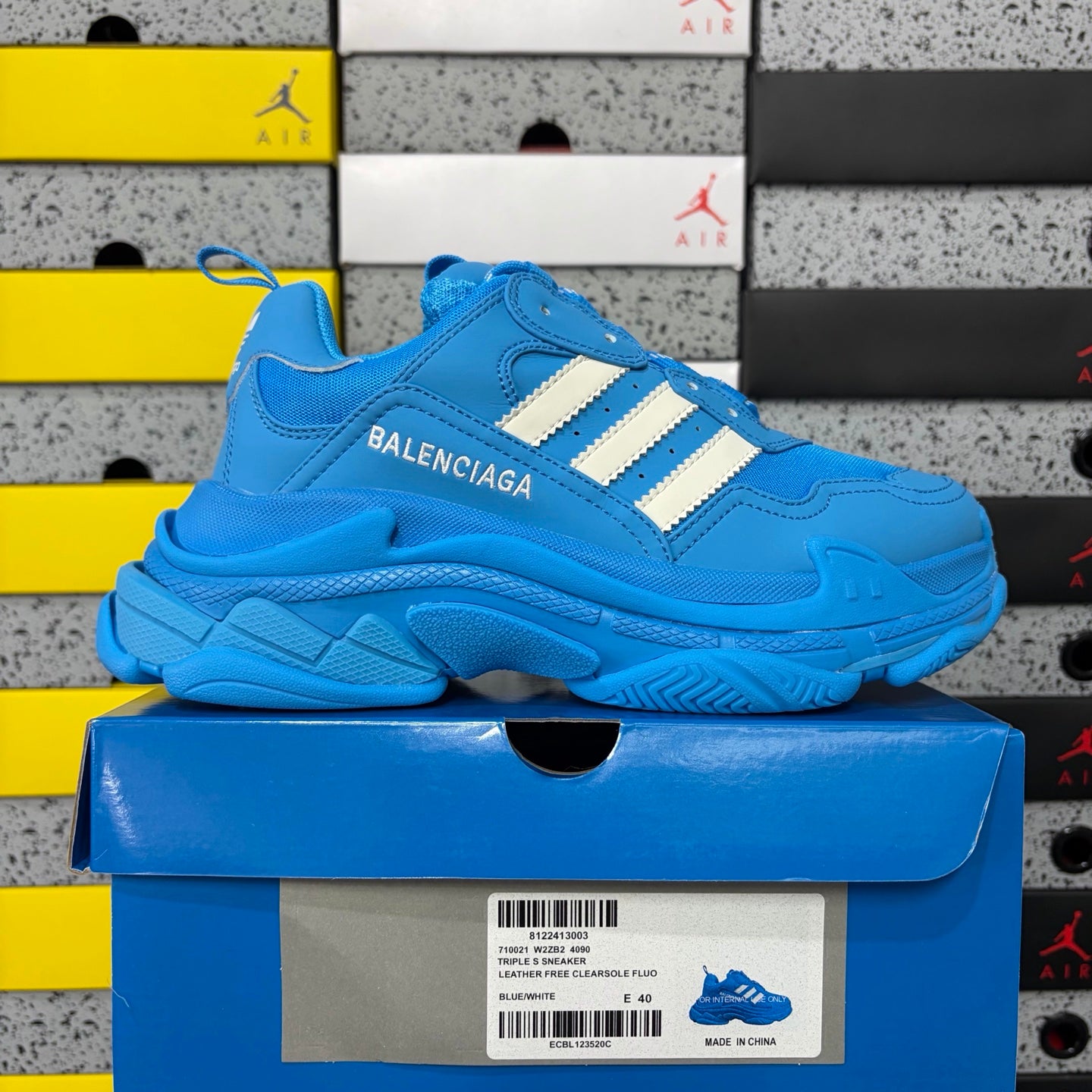 BLG Triple S x Adidas White/Blue