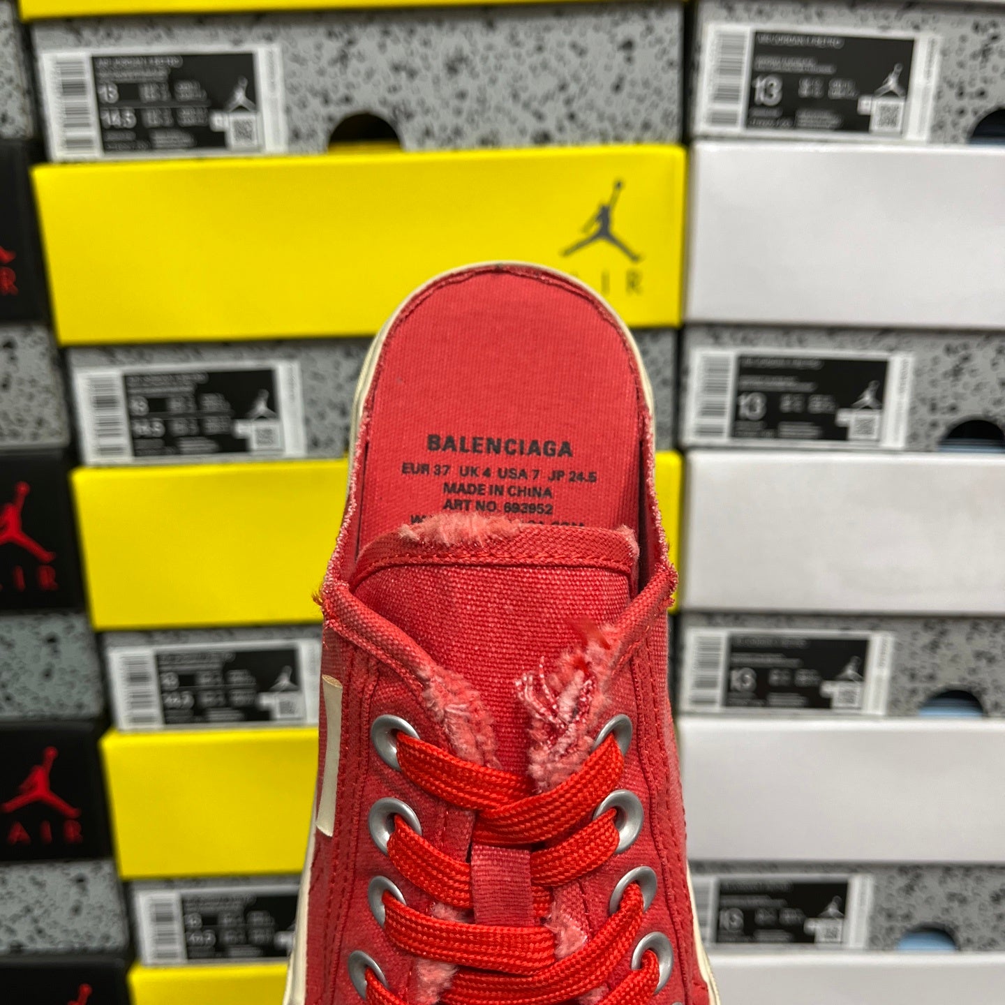 BLG Paris Mule Destroyed - Red
