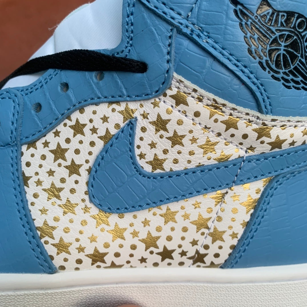 AJ1 High North Carolina Blue Star