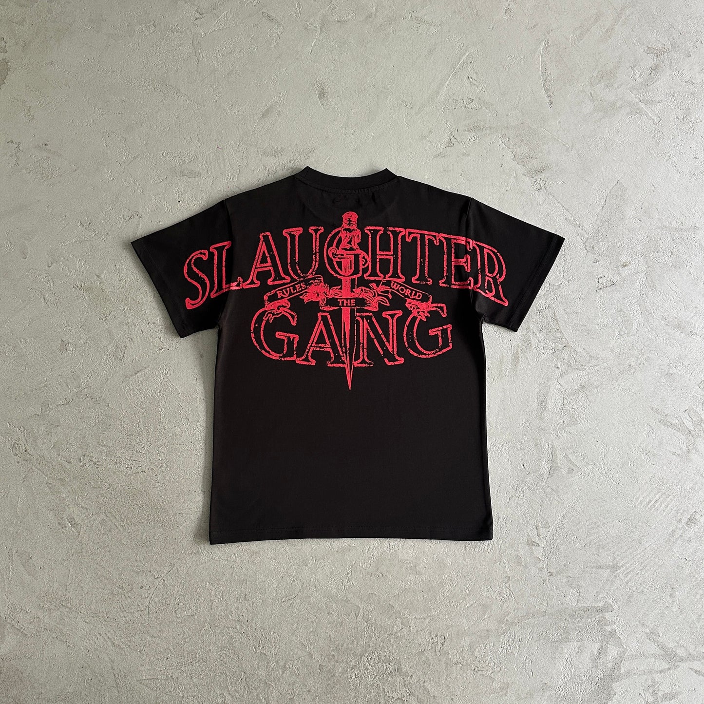 slaughter gang tee-black