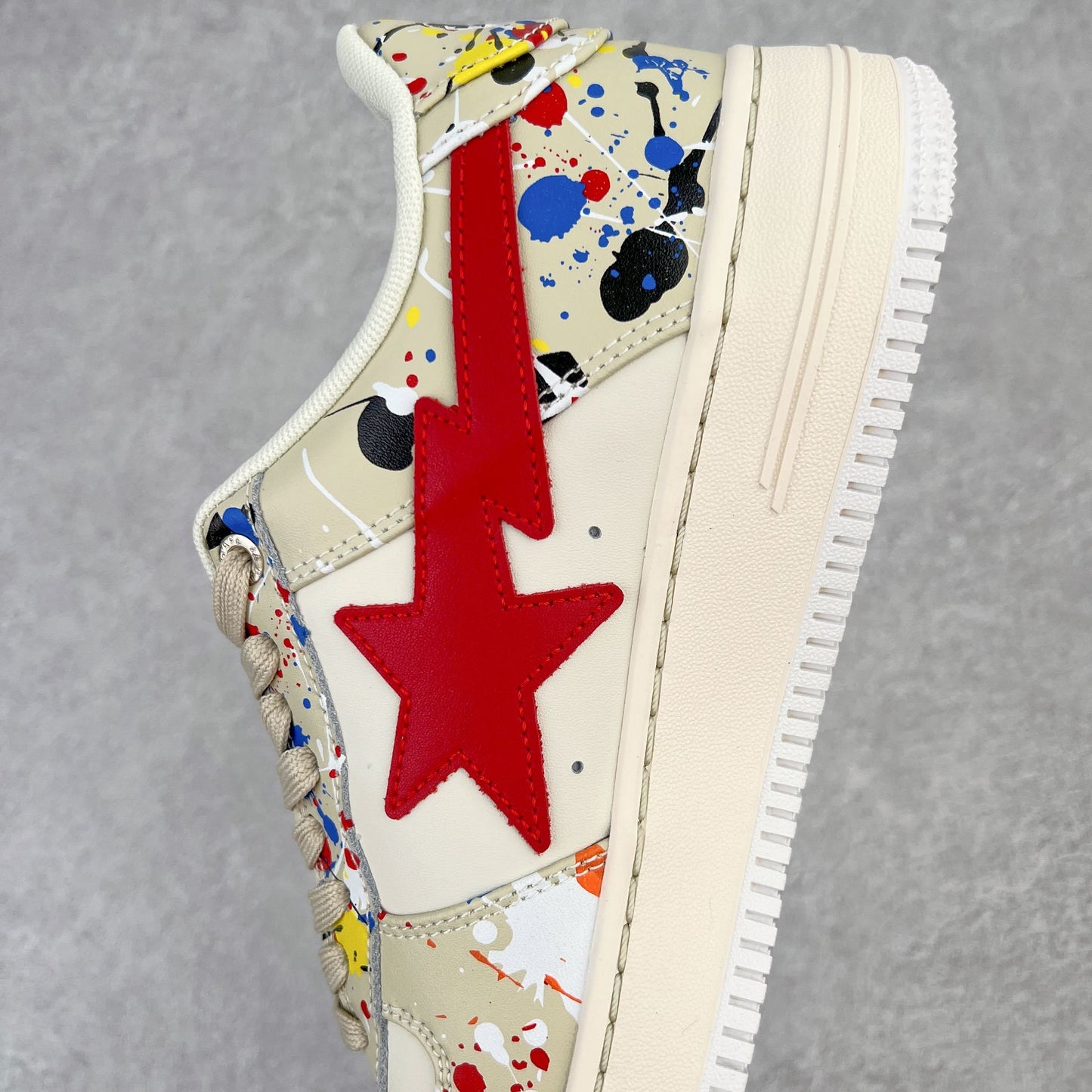 Bape STA Low Paint Splatter - Ivory