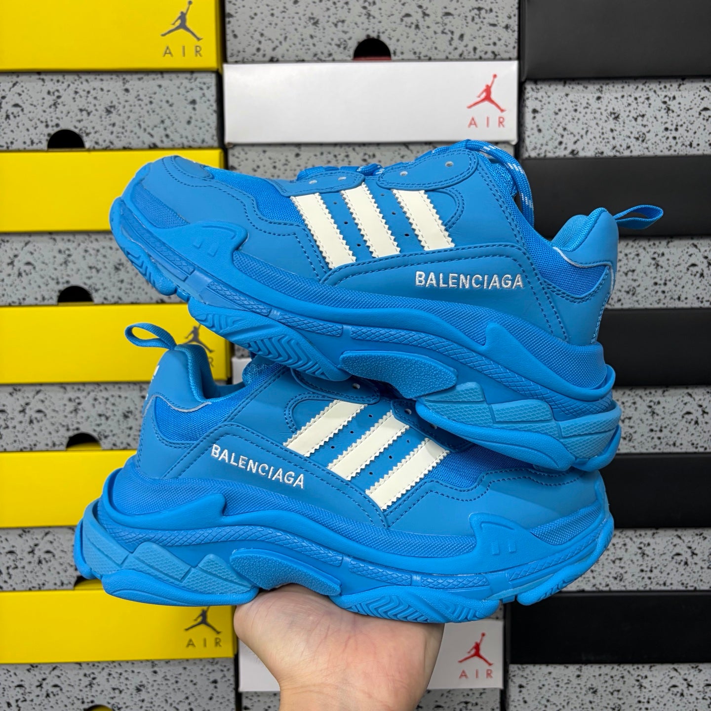 BLG Triple S x Adidas White/Blue