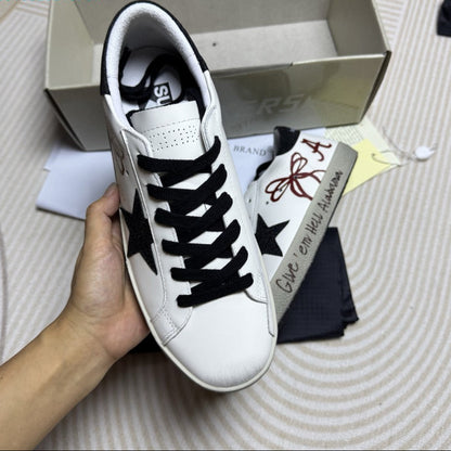 GDGS Superstar Black Laces Star Grey Sole