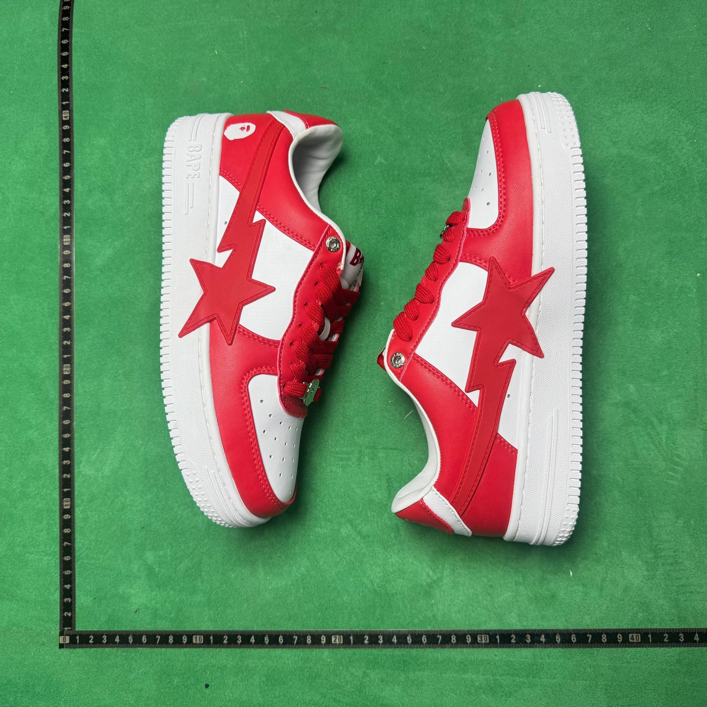 Bape STA Low Red and White