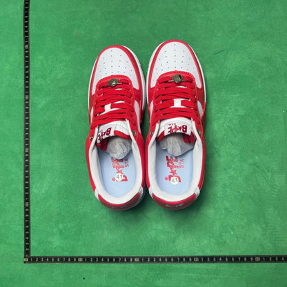 Bape STA Low Red and White