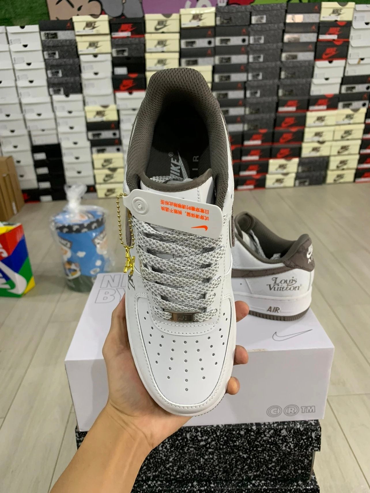 AF1 x LV White and Brown