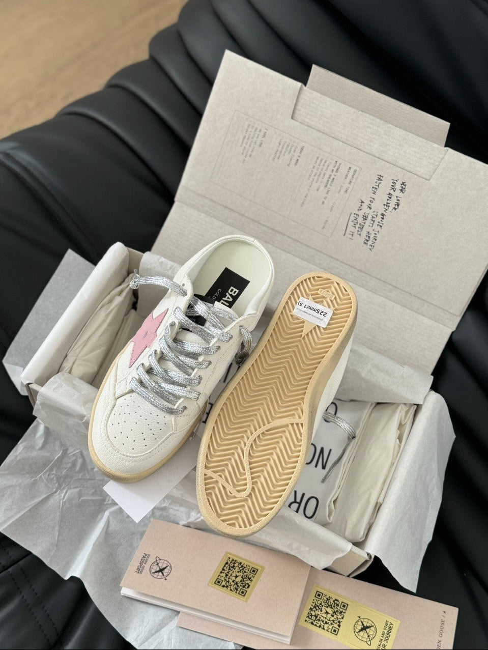 GDGS Super-Star Sabot Gum Sole Pink Star White Body