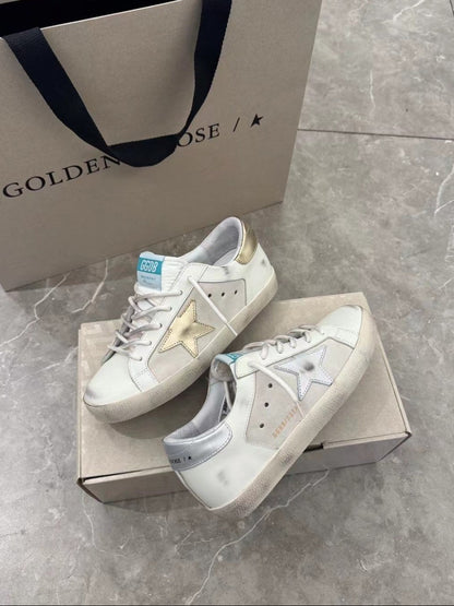 GDGS Superstar Silver Star 2 Tones Lether