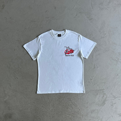 Sports short sleeves -White