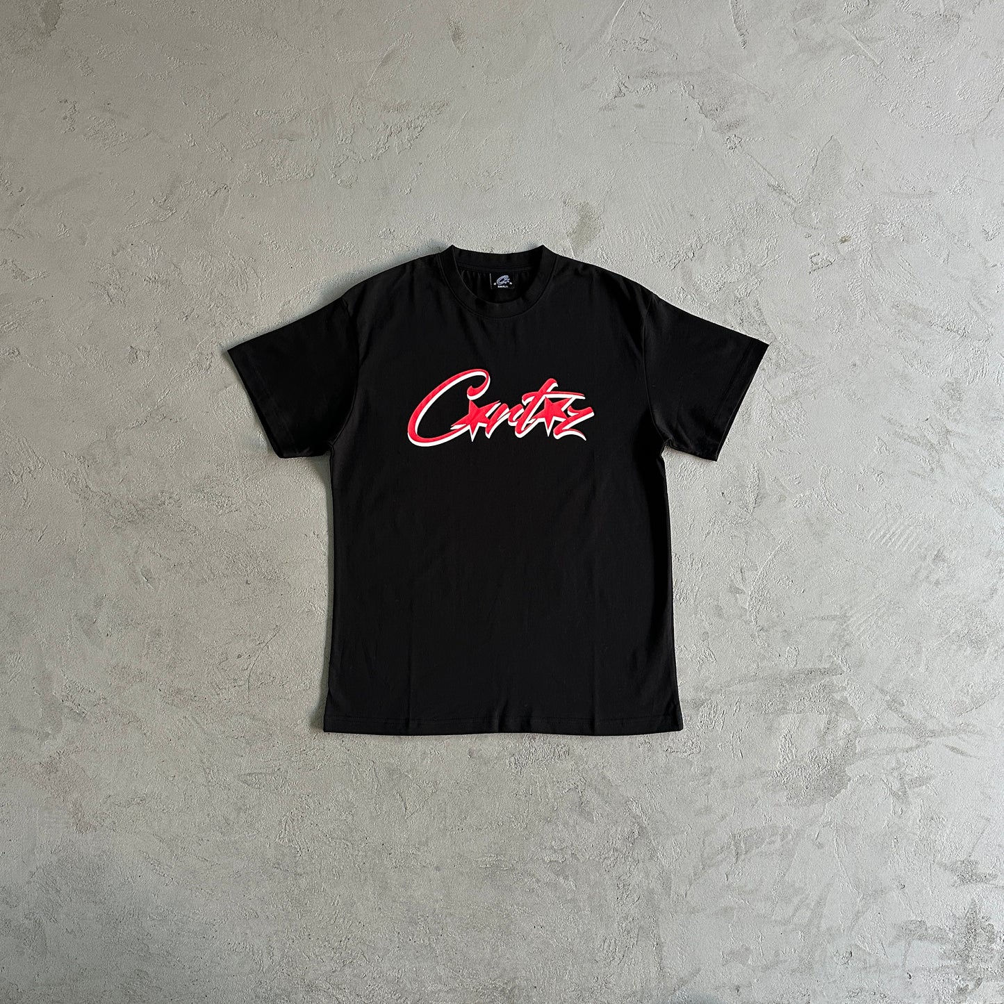 C Star red and white Tee Black
