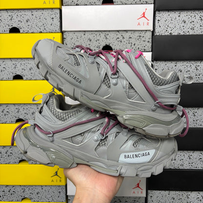BLG Track Trail Laces Grey Pink