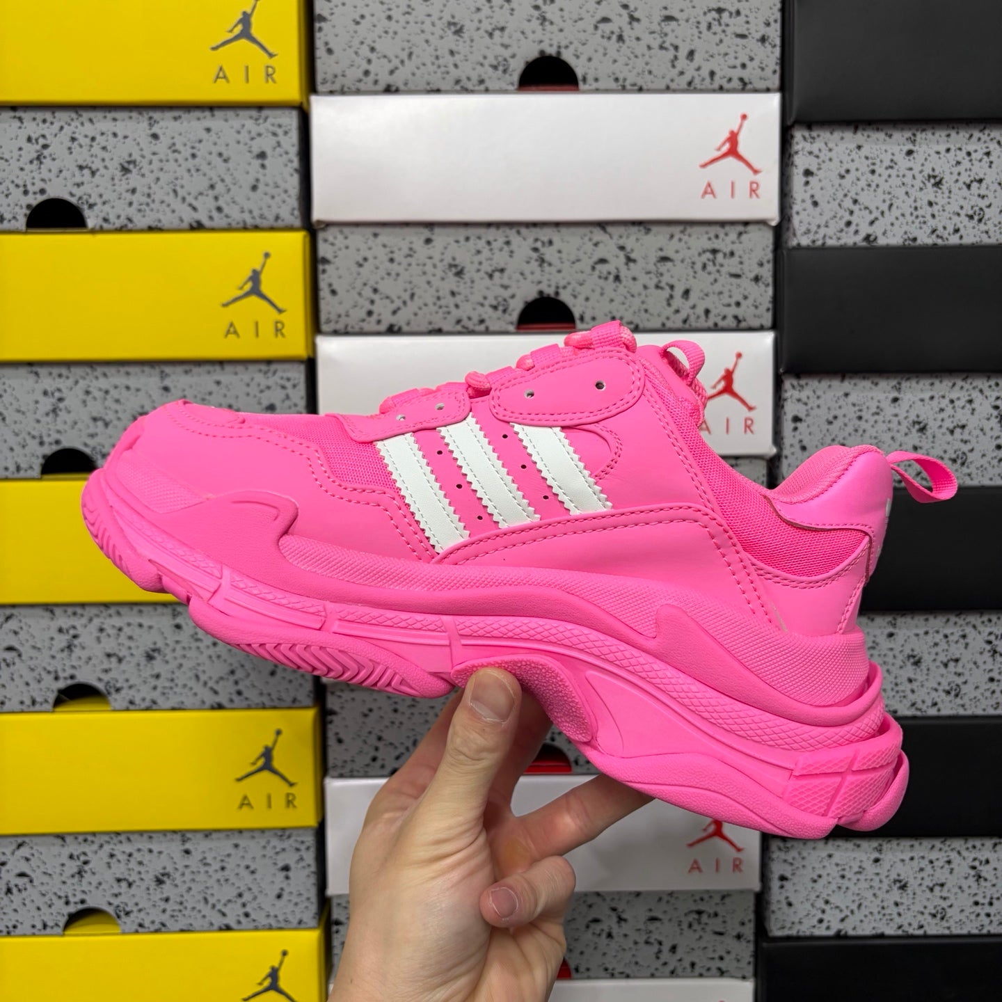 BLG Triple S x Adidas White/Pink