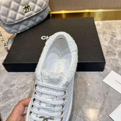 Chanel Tweed CC White