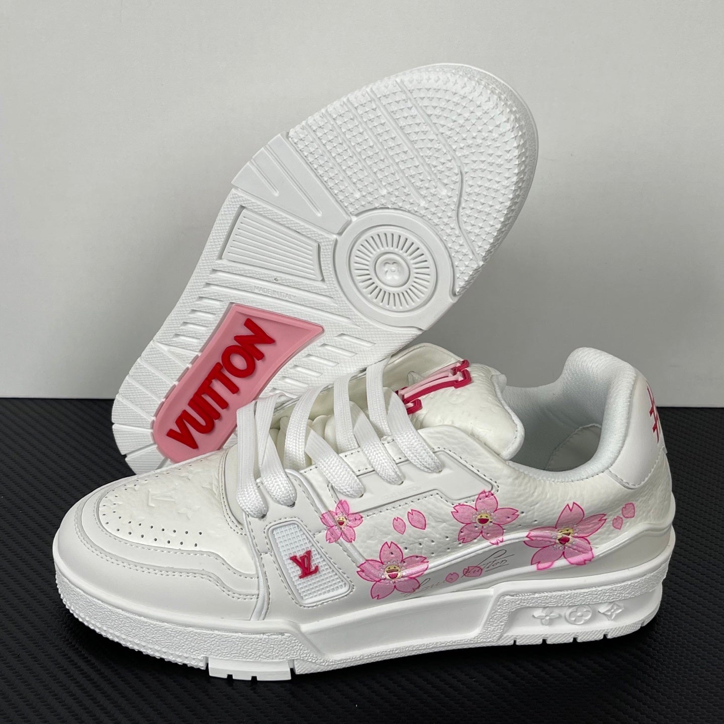 Trainer White and Pink Flowers