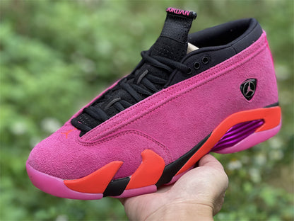 AJ14 Low Shocking Pink