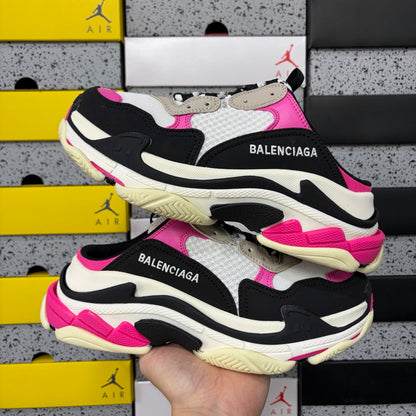 BLG Triple S Mule White/Black/Pink