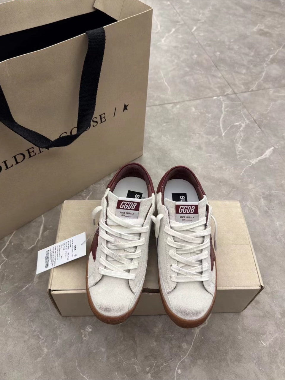 GDGS Superstar Red White Gum Sole