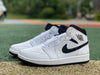 AJ1 MID White Black