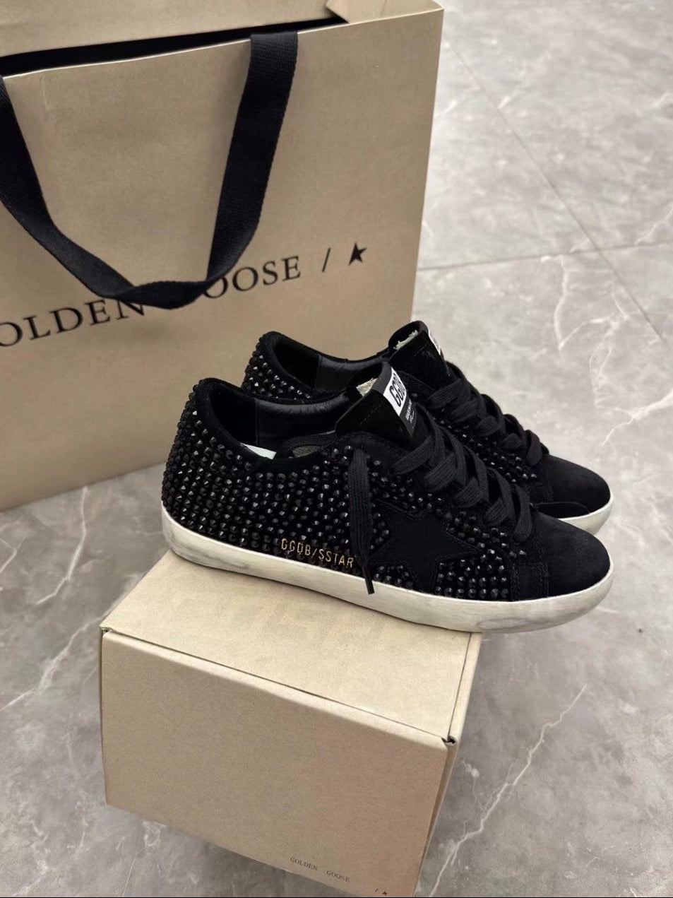 GDGS Superstar Black Diamond White Sole