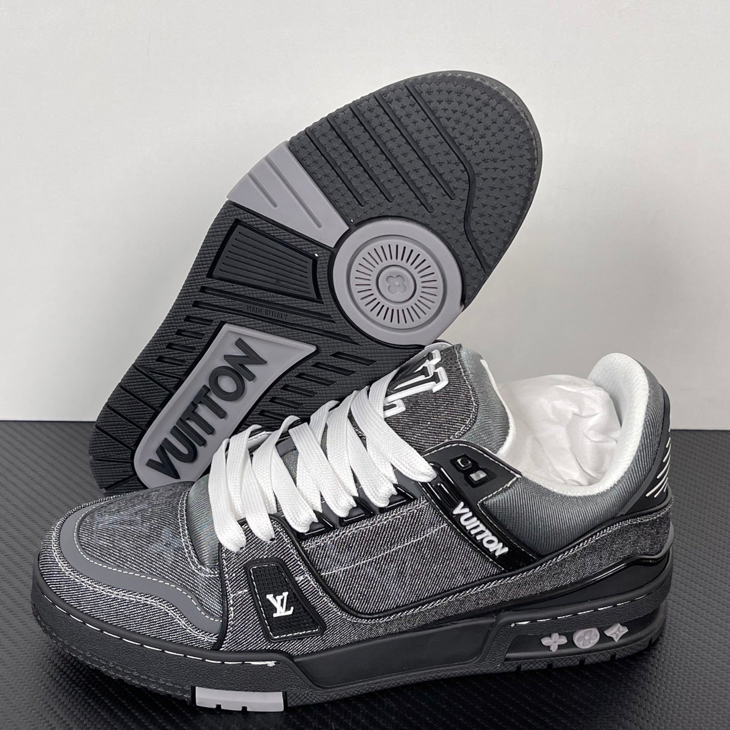 Trainer Grey Demin