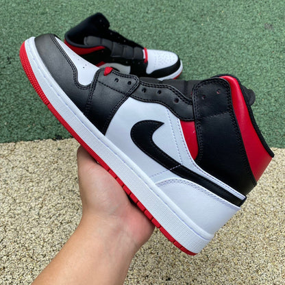 AJ1 MID Gym Red/Black Toe