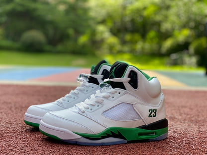 AJ 5 Burgundy Lucky Green