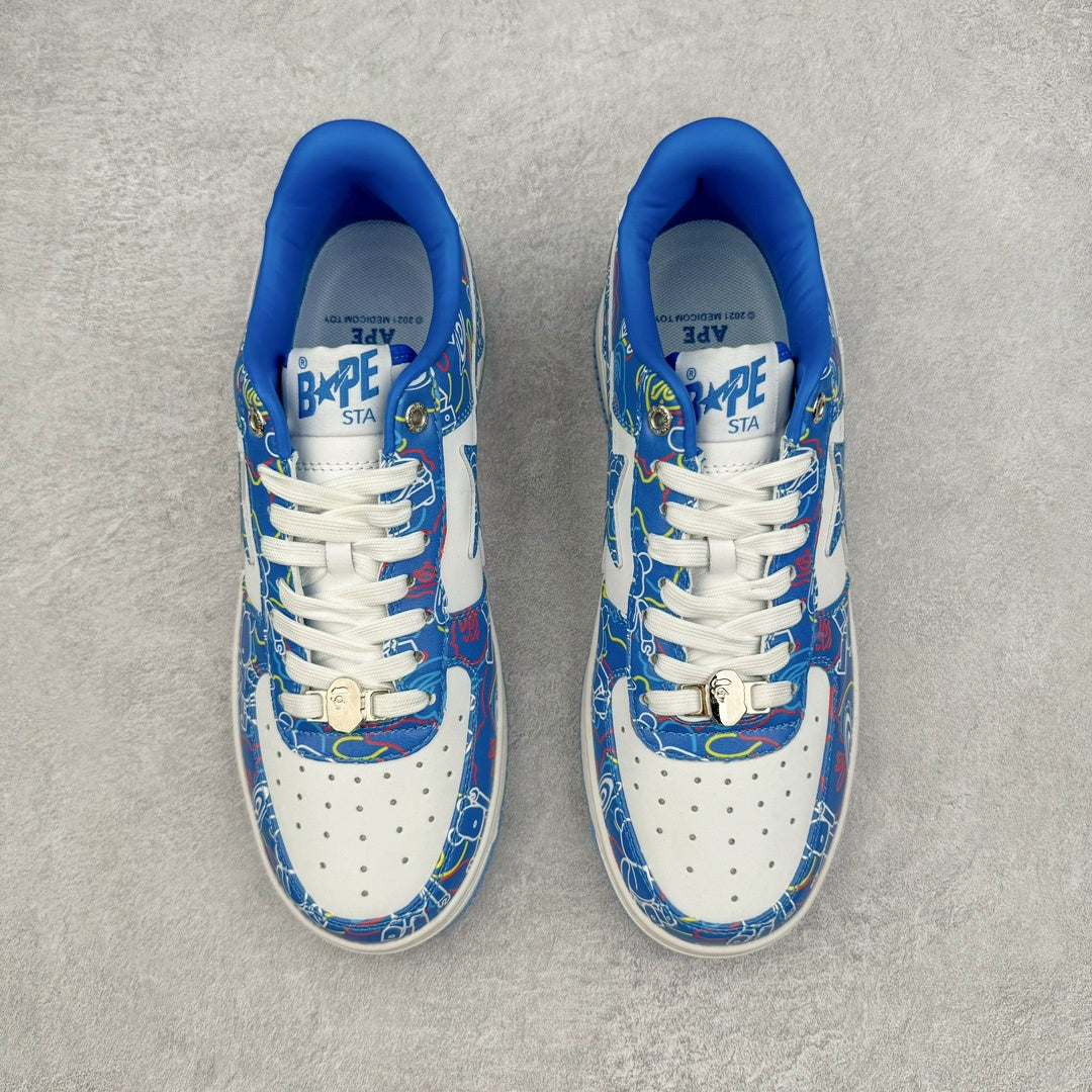 Bape STA Low Medicom Toy Bearbrick Camo Blue