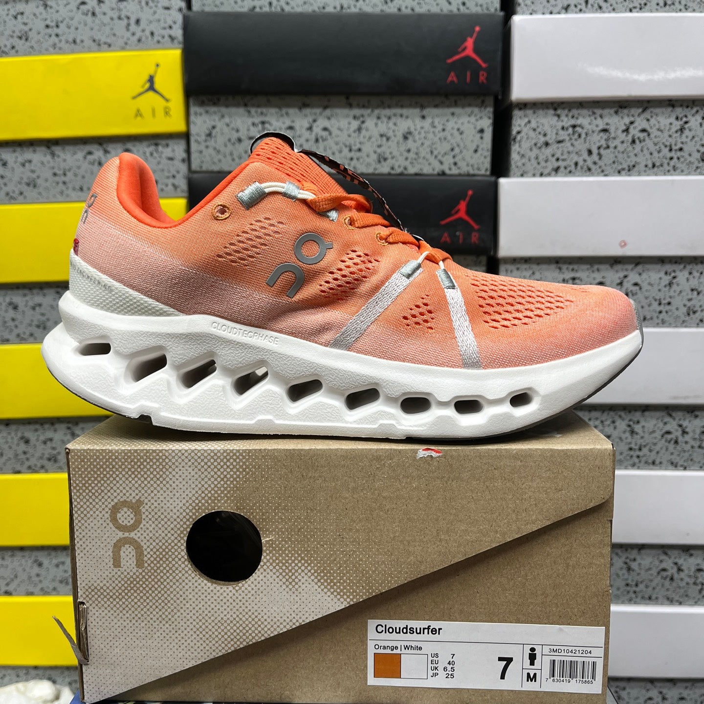 On Cloudsurfer Orange White