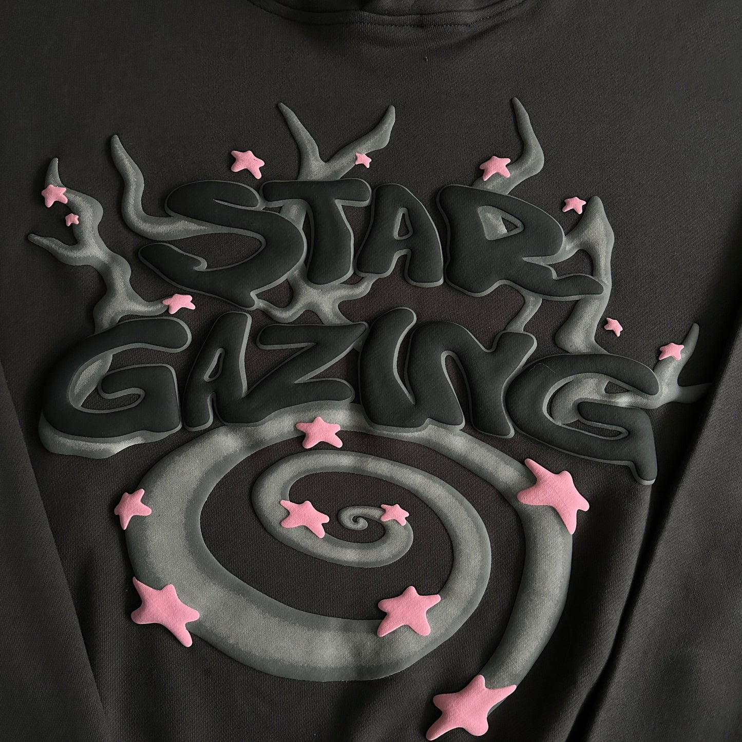 star gazing hoodie-soot black