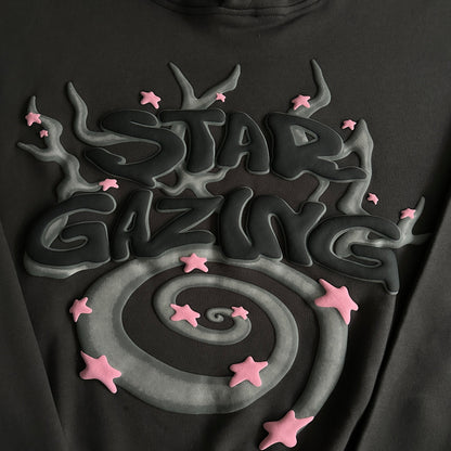 star gazing hoodie-soot black