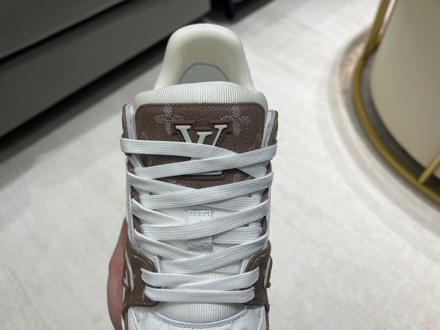 Trainer White and Brown