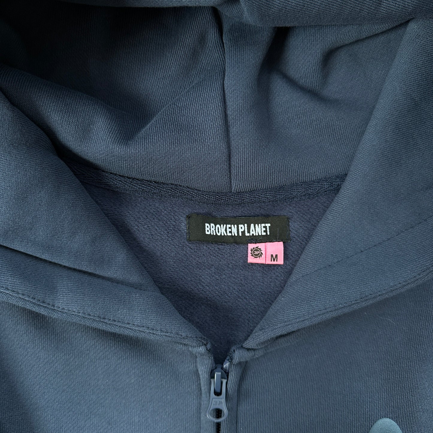 zip up hoodie -deep navy