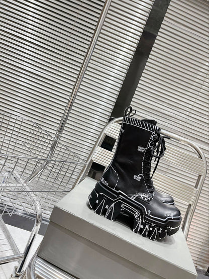 Bulldozer Boots Grafit White