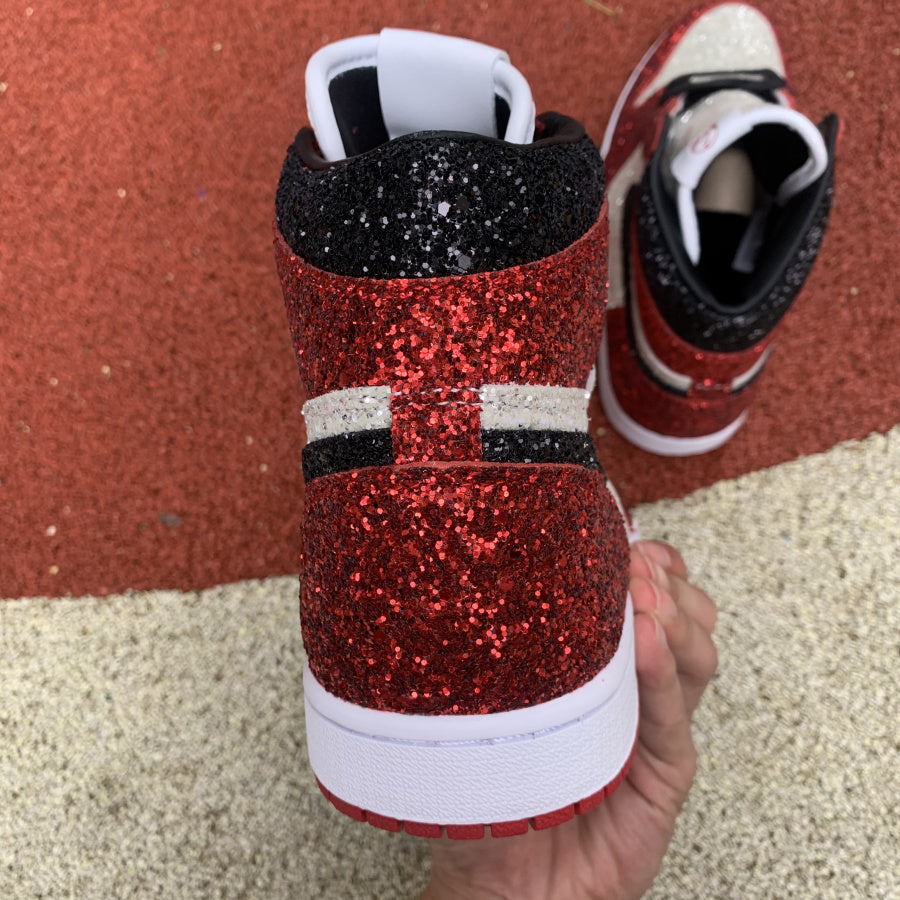 AJ1 High Glitter Red