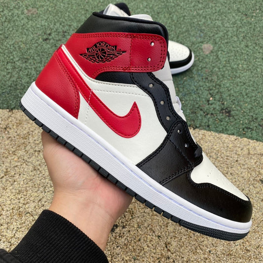 AJ1 MID Gym Red Black White