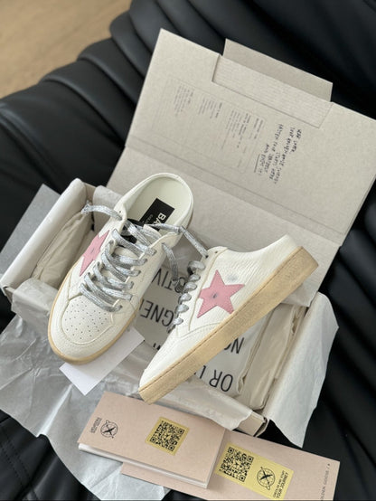 GDGS Super-Star Sabot Gum Sole Pink Star White Body