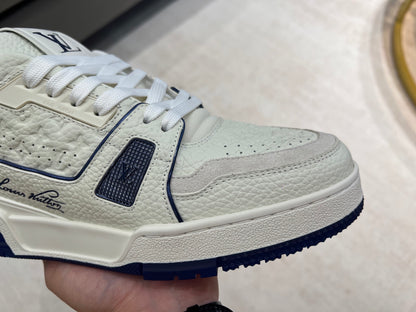 Trainer White and Blue