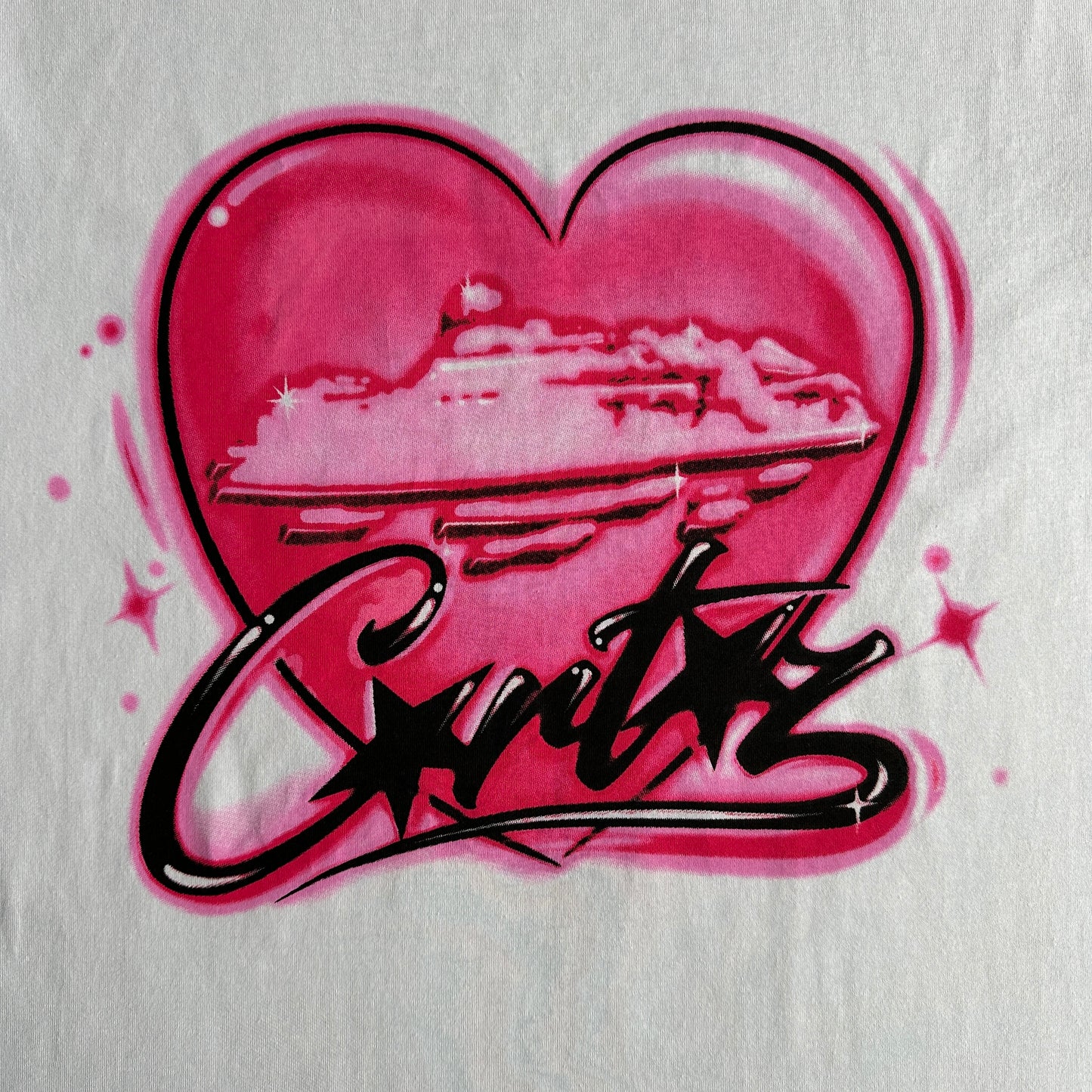 Pink heart tee
