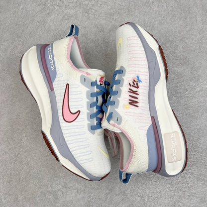 ZoomX Invincible Run Flyknit 3 Blue Whisper Soft Pink