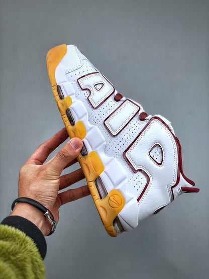 Uptempo White Team Red Gum