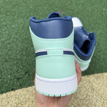 AJ1 MID Mystic Navy Mint Foam