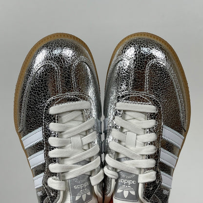 Samba  OG Silver Metallic Cracked Leather