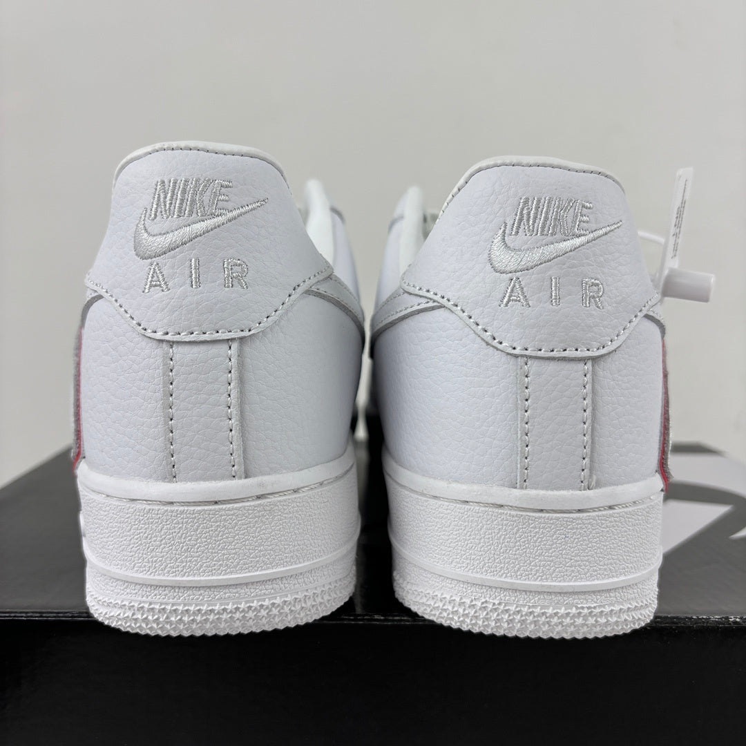 AF1 Flea White Red