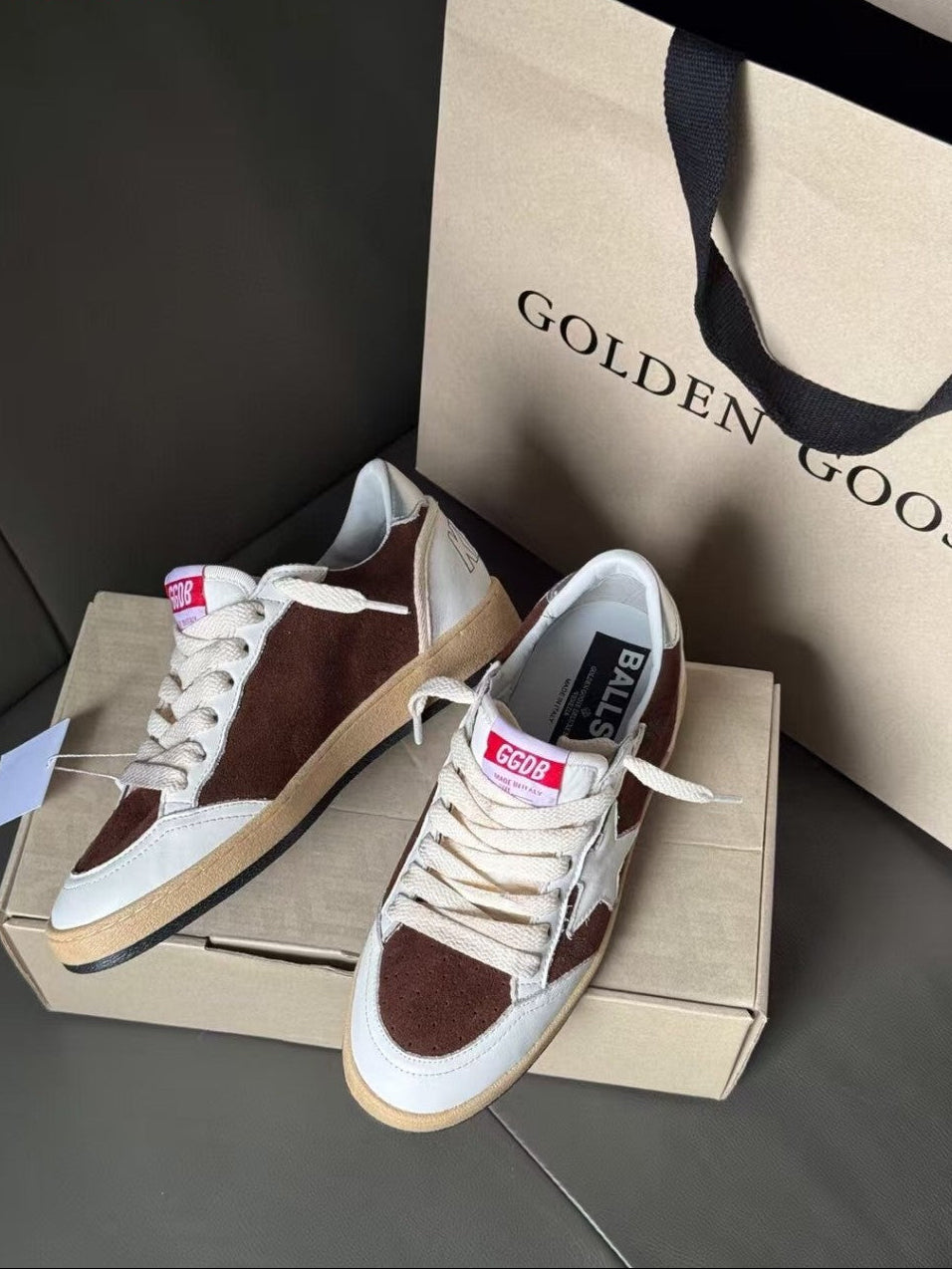 GDGS Ballstar Brown White Logo