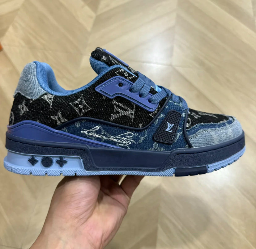 Trainer Denim Black and Blue
