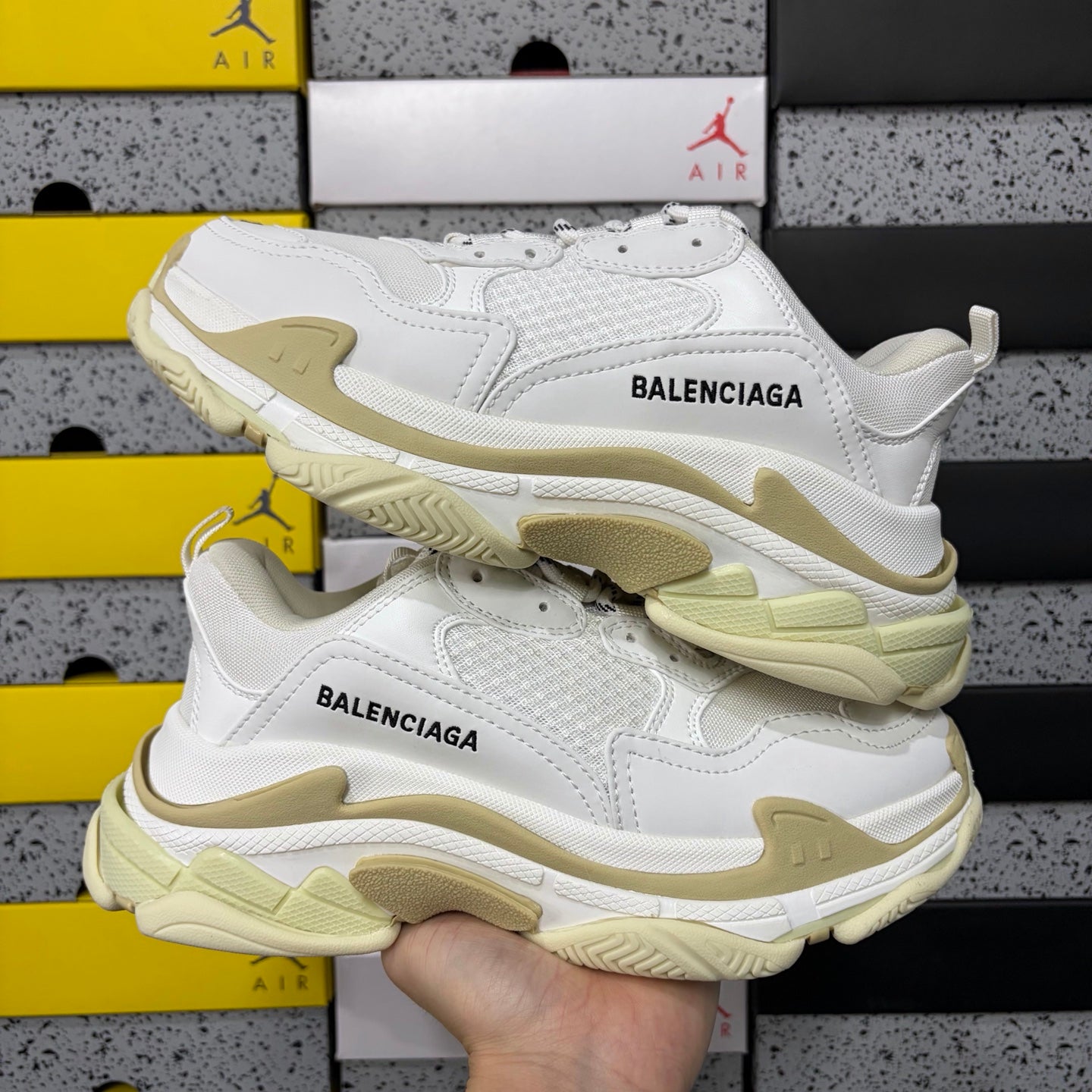 BLG Triple S White/Beige