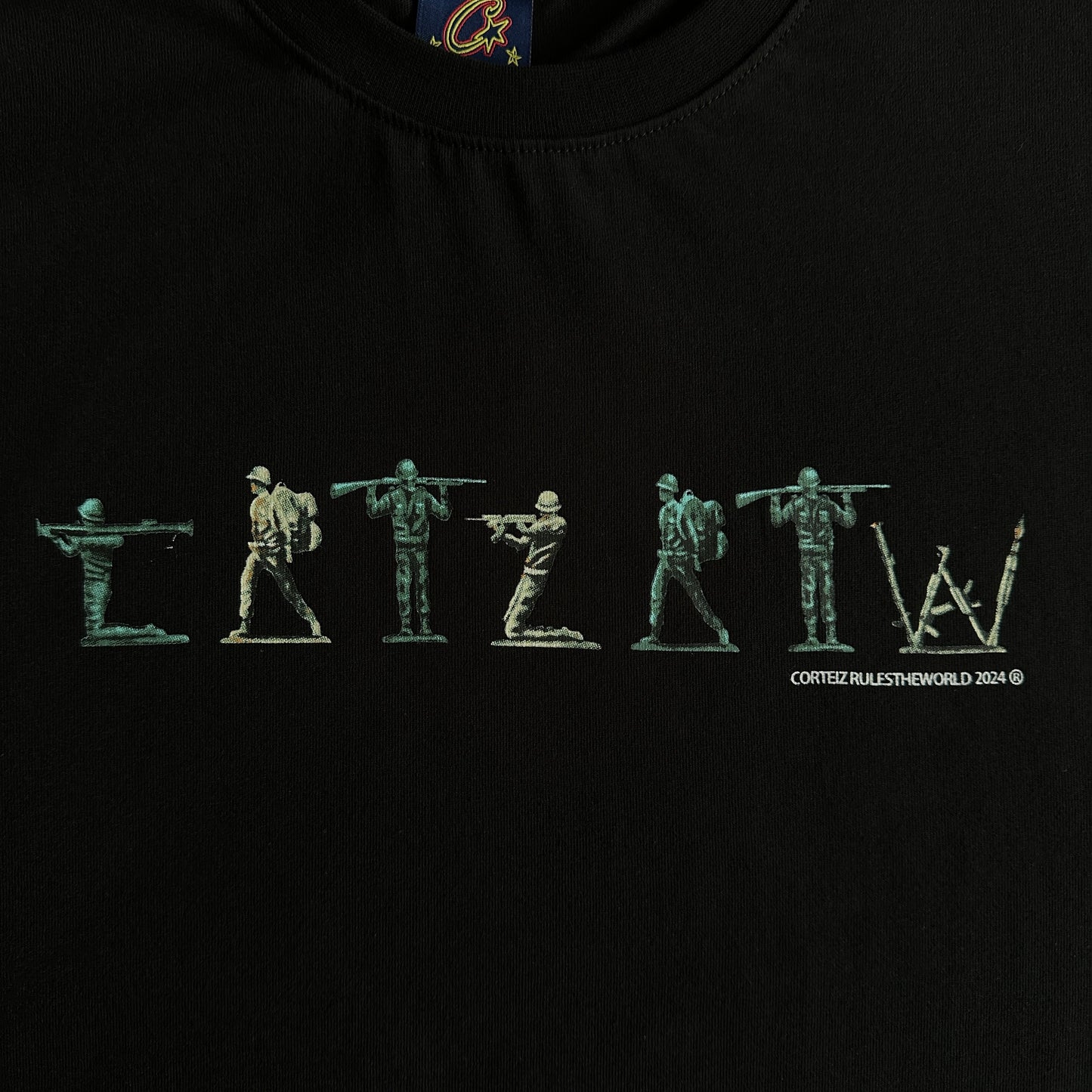 Army alphabet tee-BLACK