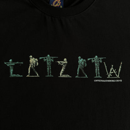 Army alphabet tee-BLACK